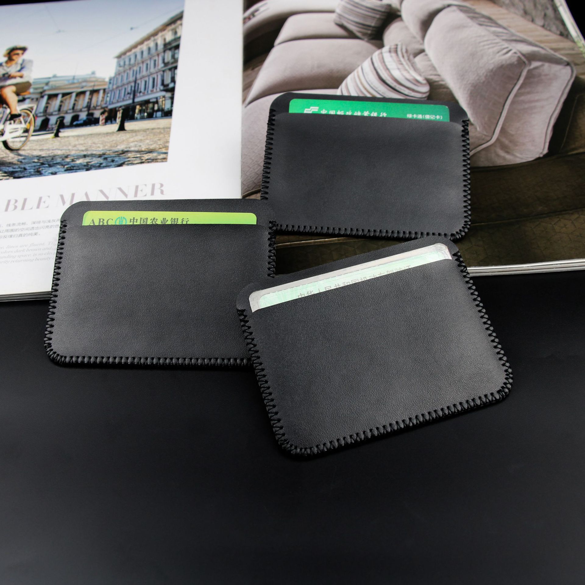 New fashion creative Mini Card bag Microfiber leather simple multi-card driver's license card holder card bag wholesale