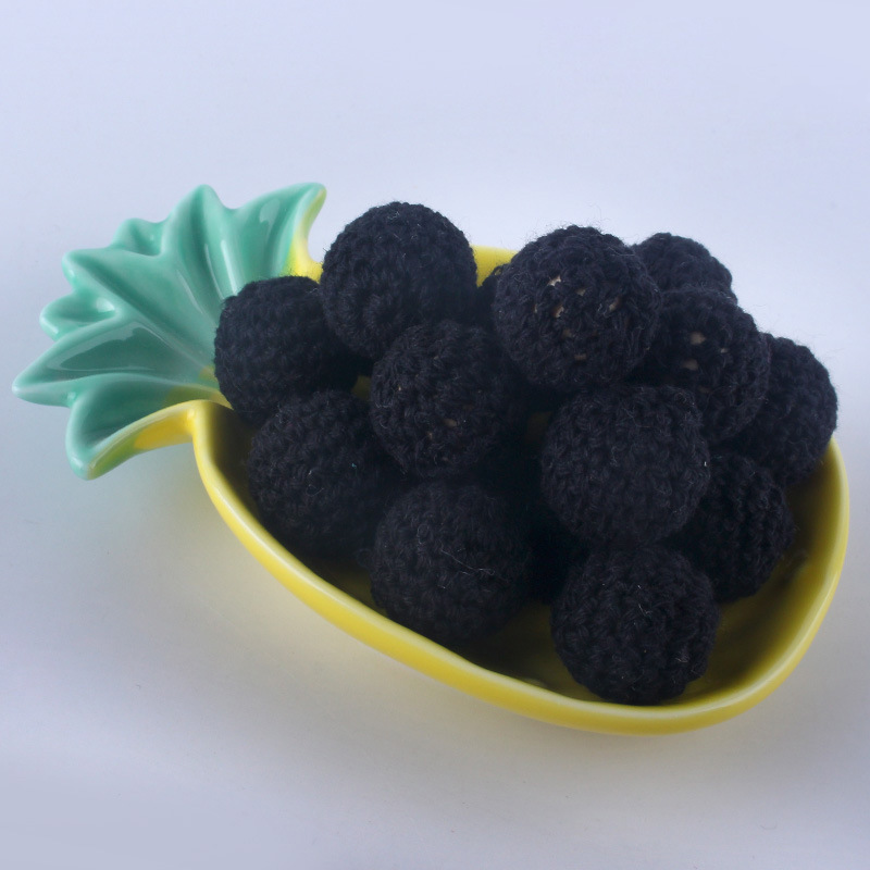 16mm de madera de algodón crochet lana Bola de comercio exterior DIY accesorios de la joyería de bolas de algodón AliExpress Amazon