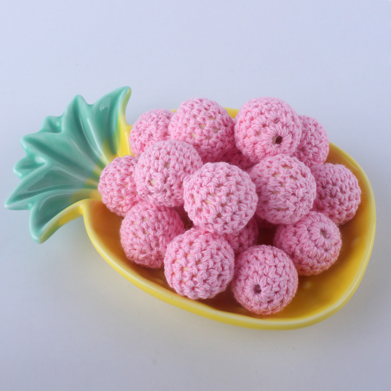 16mm de madera de algodón crochet lana Bola de comercio exterior DIY accesorios de la joyería de bolas de algodón AliExpress Amazon