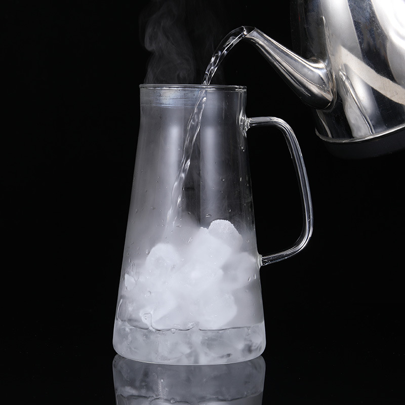 Fábrica al por mayor de vidrio cerveza extracción en frío olla de café compartiendo olla tetera de borosilicato hervidor frío