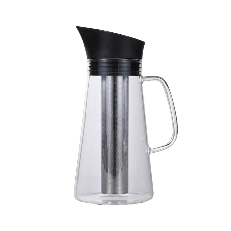 Fábrica al por mayor de vidrio cerveza extracción en frío olla de café compartiendo olla tetera de borosilicato hervidor frío