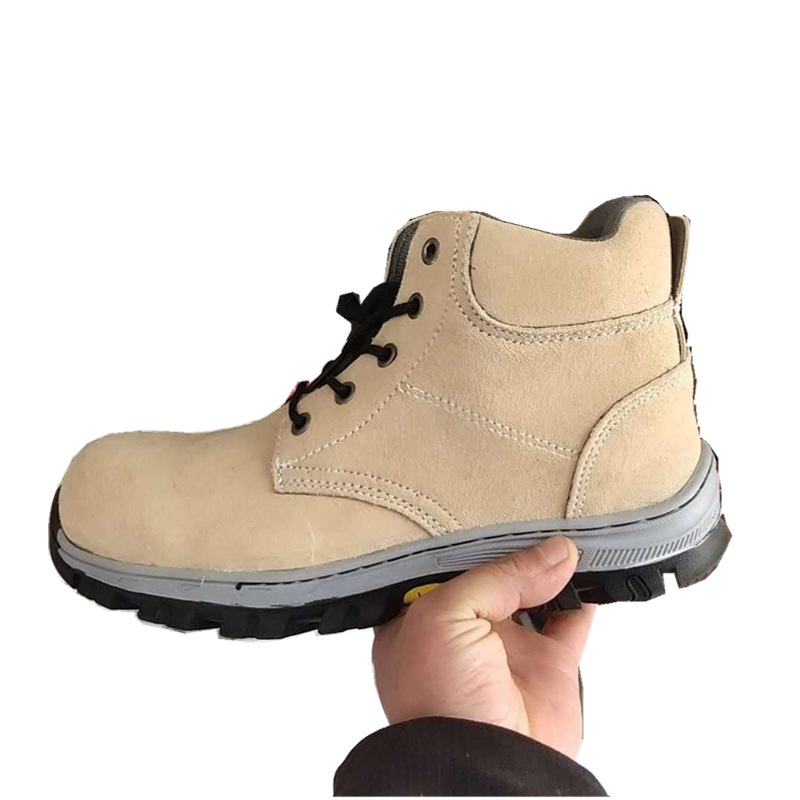 厂家批发耐磨防滑劳保鞋黄色系带防护鞋工地建筑防砸防刺穿安全鞋