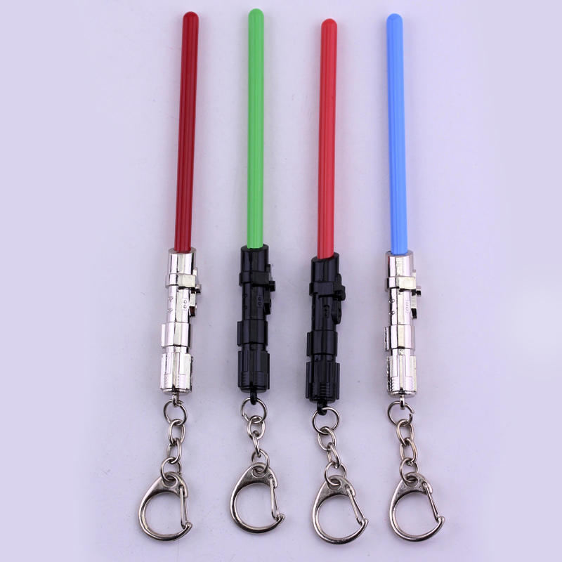 European and American Film and Television Peripherals Star Wars Master Yoda Lightsaber Alloy Model Keychain Pendant Small Gifts Wholesale