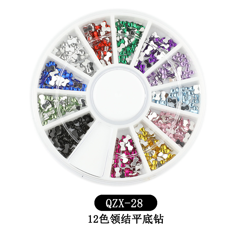 12 색 나비 넥타이 플랫 다이아몬드-28