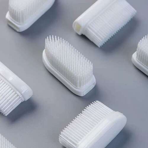 Nano toothbrush head with independent protective sleeve and anti-layer cover Adult silicone soft-bristled brush head type replacement brush head toothbrush