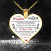 Wish new peach heart gives me the Wife necklace for my Son love pendant sweater chain