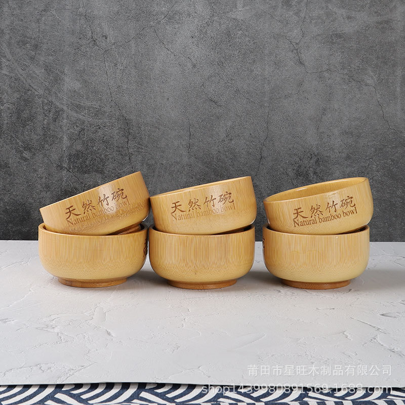 Los fabricantes dirigen para el cuenco de bambú de los niños creativos tazón de madera de protección del medio ambiente anti-derrame niños aprenden a comer tazón al por mayor gran descuento