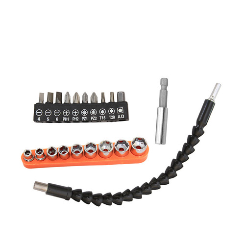 Screwdriver, bit connection, flexible shaft, electric drill extension rod connection, multifunctional cordless drill universal joint