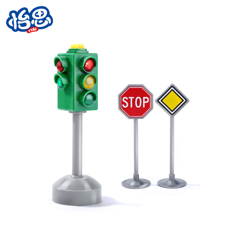 Children's Traffic Education Signal Light Simulation Scene Traffic Light Voice Flash Kindergarten Early Education Toys