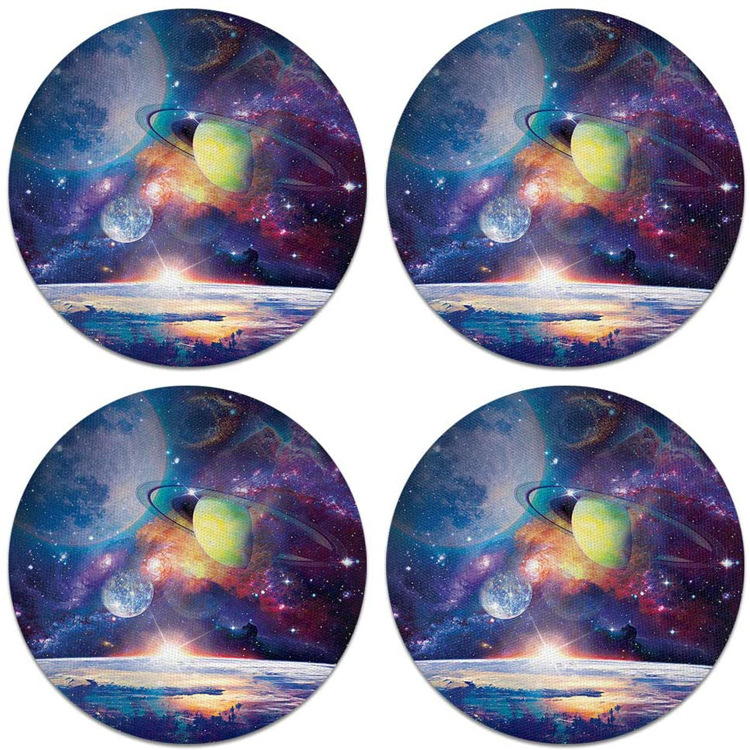 现货潜水料汽车杯垫垫咖啡垫餐桌隔热垫防滑咖啡杯垫可定制图案