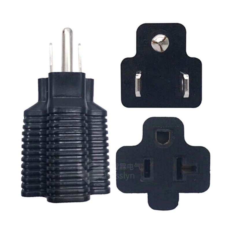 厂家直销15A转20A美标转换插头NEMA 5-15P转NEMA 5-20R美规转接头