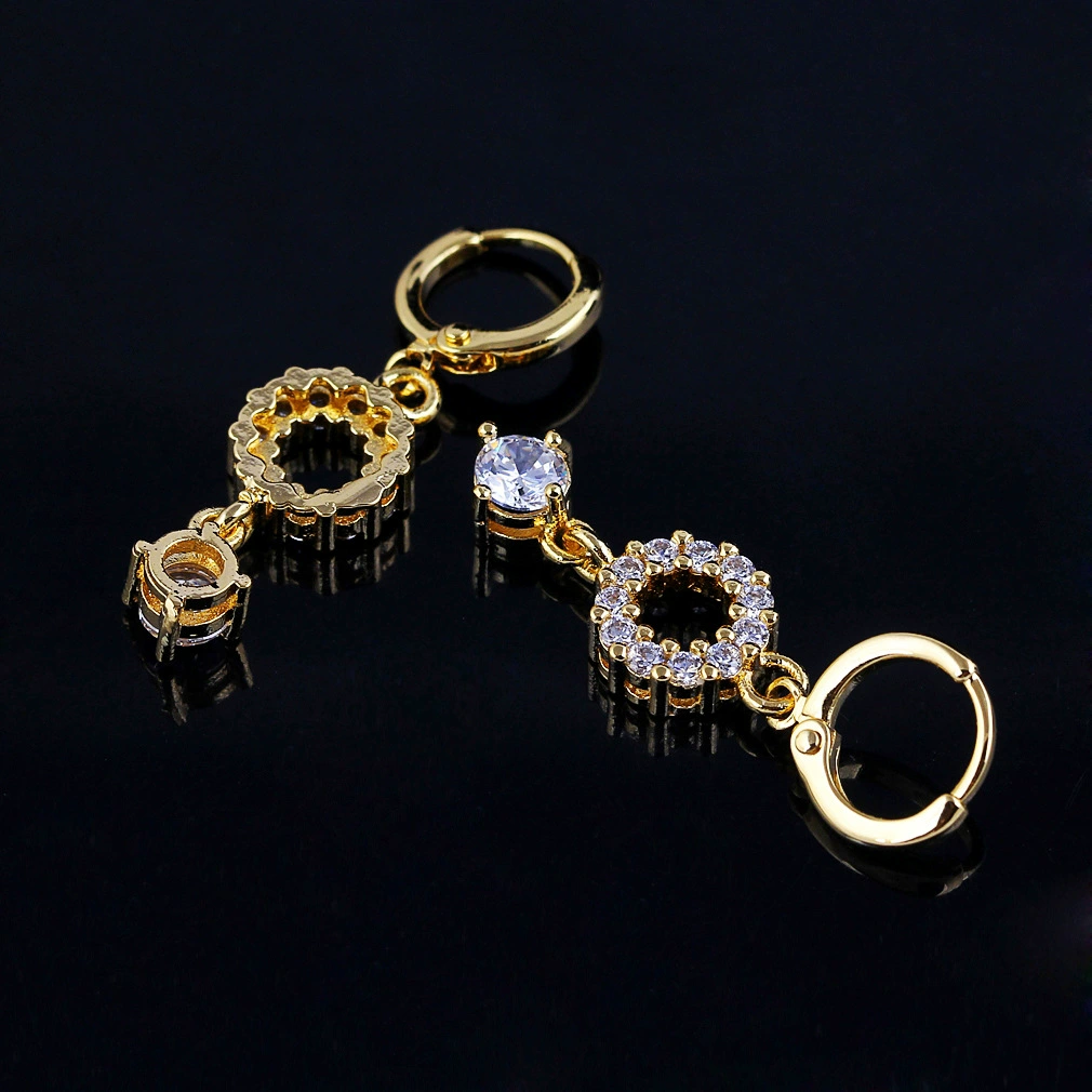 Корейская версия популярных горячих продаж оптовая дистрибуция 18K настоящего золота/платиновой гальваники изысканные эмалевые серьги оптом