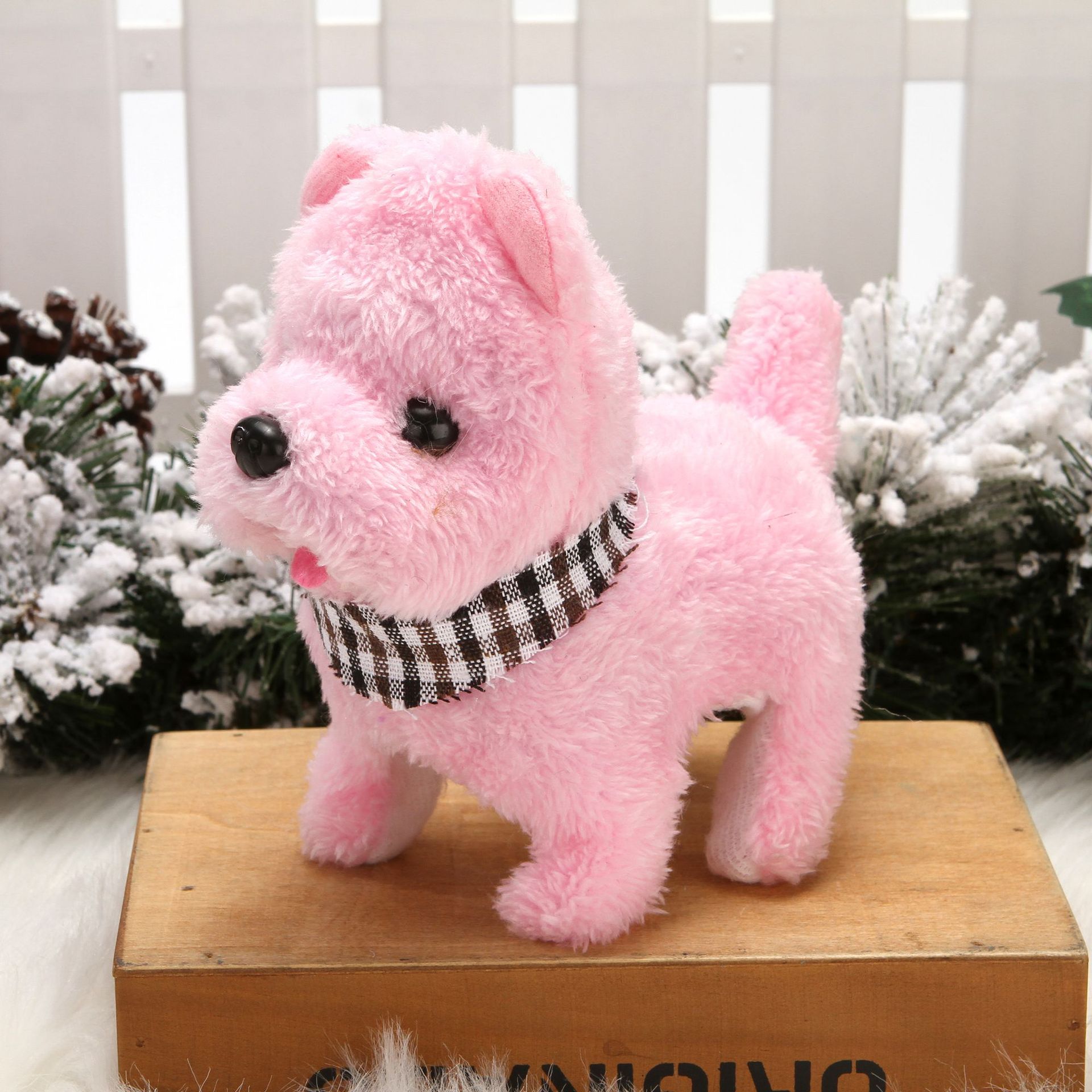 Perro eléctrico de felpa Simulación Perro mascota puede caminar Perro de peluche Niños Amazon Cross-border llamado perro de juguete