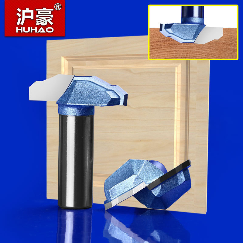 沪豪工业级双梯刻刀1/2柄修边机刀橱柜门板花型雕刻刀木工铣刀