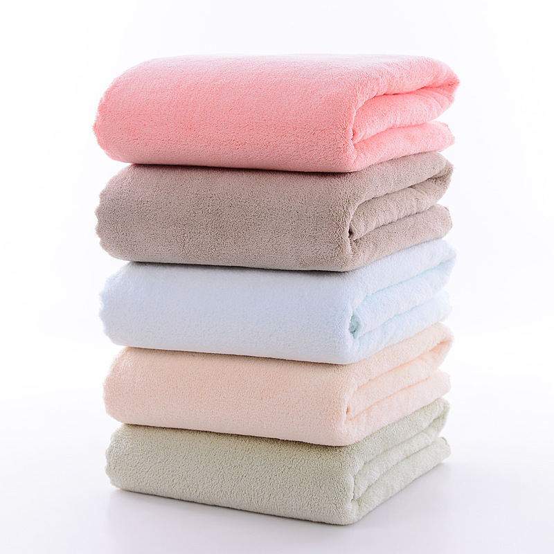 [Cloud-like Comfortable] Fu Runzi Towel Coral Fleece Fluffy Soft Large Bath Towel for Men and Women Absorbent and Do Not Lose Hair