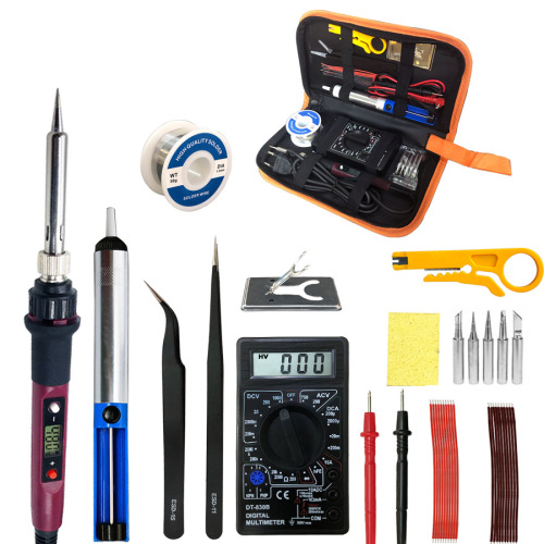 60/80W Digital Display Electric Soldering Iron Home Welding Adjustable Temperature Industrial Grade Welding Pen Repair Tool Set