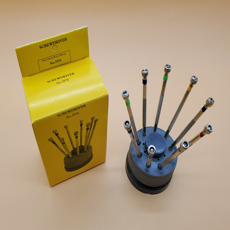 手表维修工具 套装螺丝刀 旋转底座纯钢螺丝批 5978 0064批发