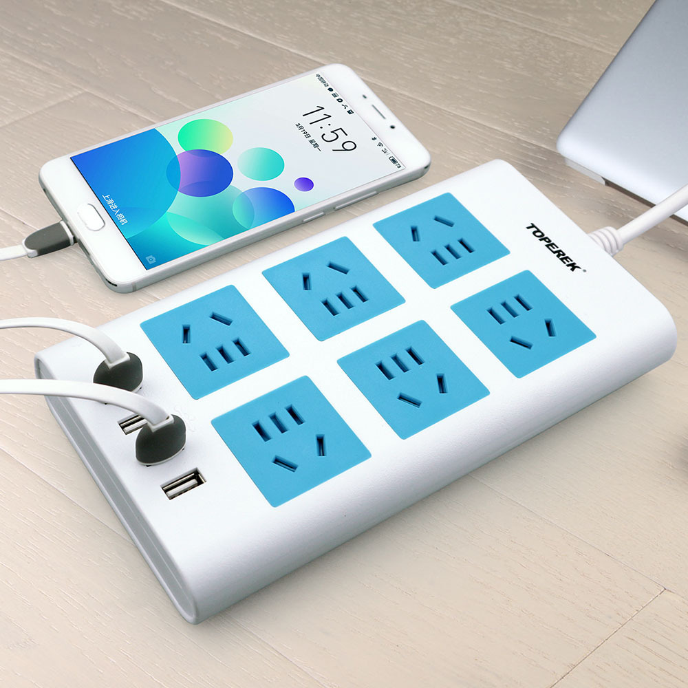 国标排插6孔插座usb充电排插插座延长线