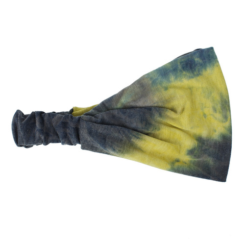 European and American new yoga hairbands, sports and fitness elastic headbands, elastic tie-dye wide hairbands, women's hair accessories