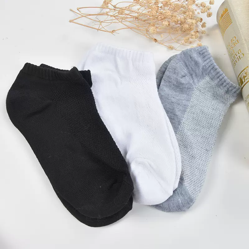 男船袜夏季 涤棉浅口短袜网眼袜子 厂家直销低帮地摊足浴袜批发