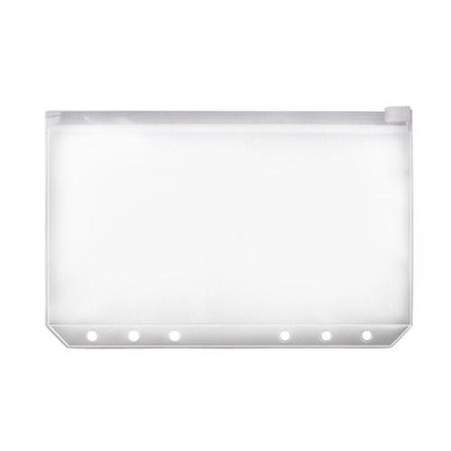 A5/A6 frosted PVC storage bag, loose-leaf notebook storage card bag, zipper bag, zipper bag, information loose-leaf bag
