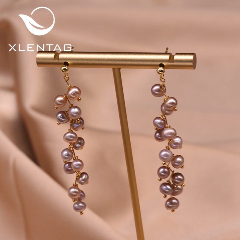 Aretes de perlas de agua dulce natural verano versátil frillantes retro pendientes de aretes lujosos ligeros s925 pendientes de aguja de plata para mujeres