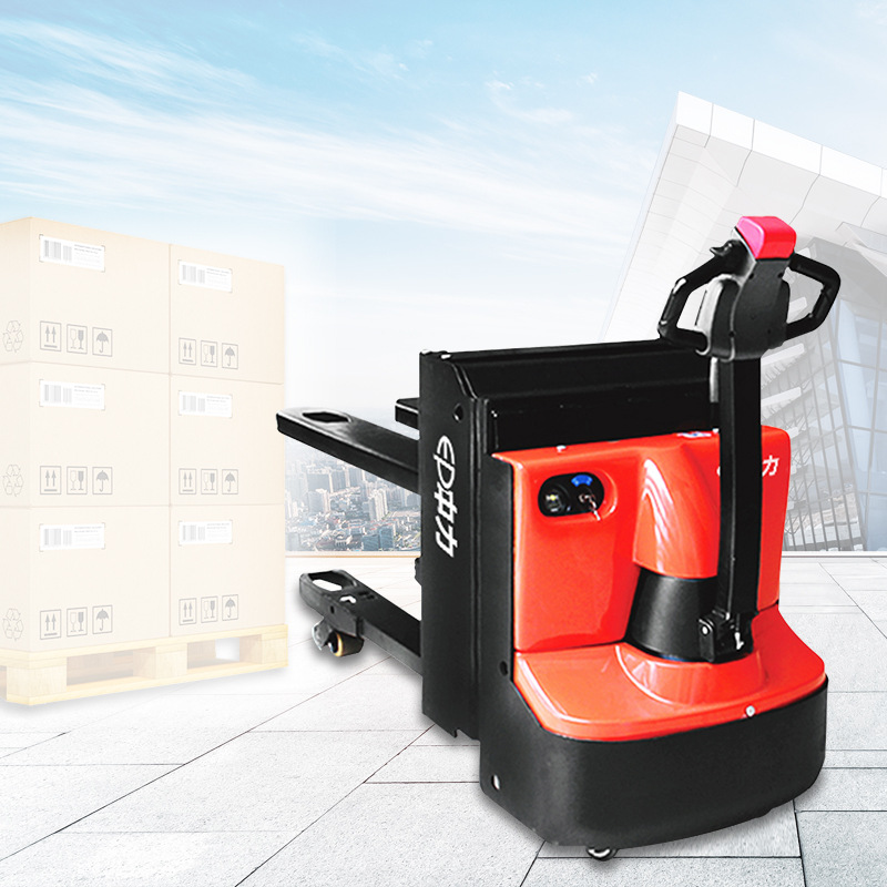 2 toneladas de doble elevación caminando camión elevadora eléctrica remolque hidráulico carretilla elevadora buey