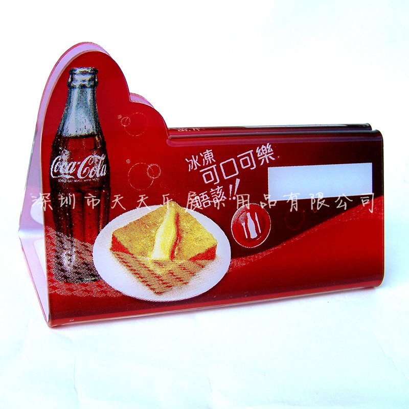 深圳供应亚克力可乐展示架彩色桌面展示台卡 做工精细 品质优良