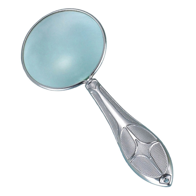 工厂批发5倍手持式古典欧式雕花金属手柄精美工艺礼品阅读放大镜