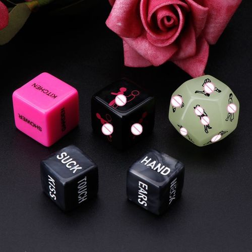 Cross-border supply, English couple dice, men's and women's fun supplies, 5-pack