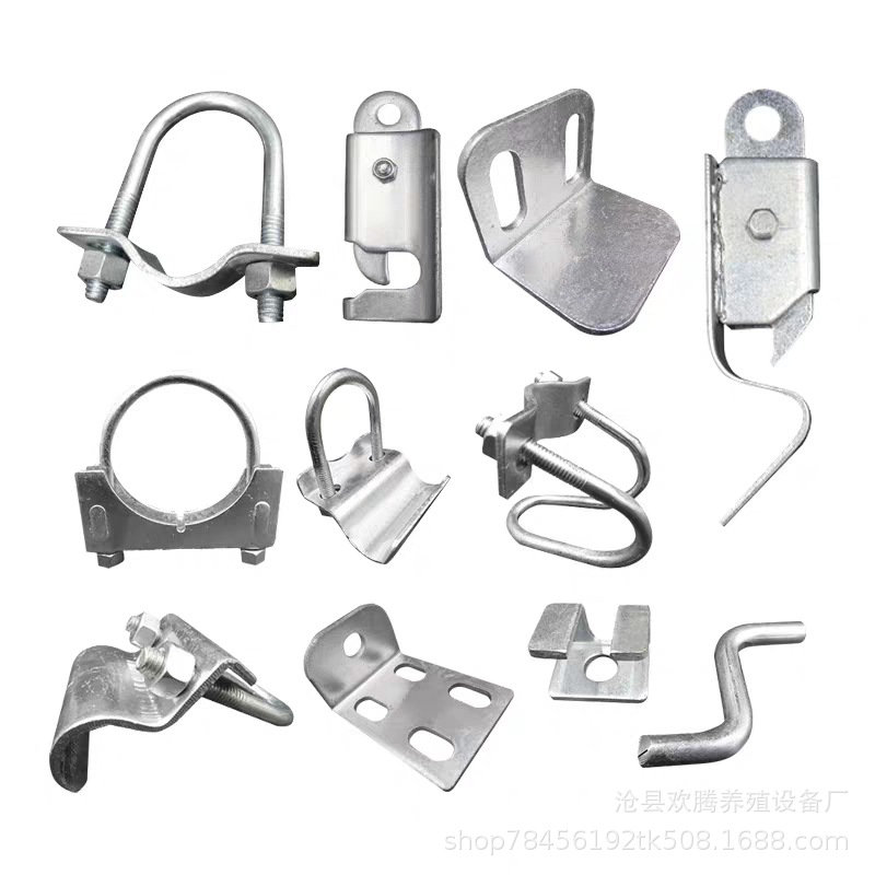 Clip de tubo cruzado de cama de nacimiento de cerdo Clip en forma de U clip de tubo galvanizado posicionamiento Barra de tubería de agua hebilla de accesorios de cama de nacimiento de la cerda