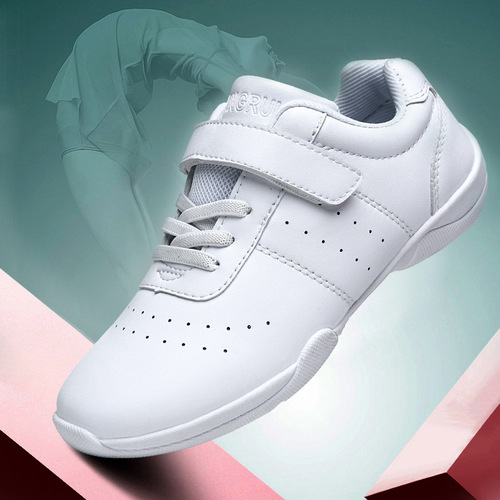 Yingrui Children's Competitive Aerobics Shoes, White Cheerleading Shoes, Training and Competition Shoes, Dance Shoes, Outdoor Wear, Fashionable Summer