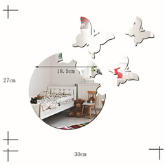 Cross-border Home Improvement Amazon Best Seller 3D Stereo Butterfly Home Decor Mirror Wall Sticker Background Wall Decal