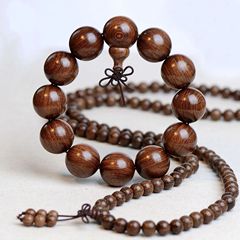 沉水金絲檀木手串金絲楠木沉香烏陰沉木108佛珠男女多圈情侶手鍊