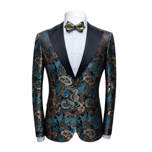 New Men's Suit Jacket AliExpress Amazon Korean Style Foreign Trade Fashion Men's Stage Suit