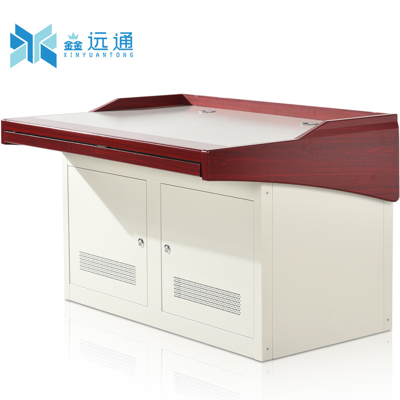 指挥中心平台调度台双联监控台三联控制台豪华安防桌子指挥桌红木|ms