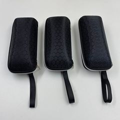 廠批發牛津布拉鏈眼鏡盒包eva黑色掛鈎抗壓太陽眼鏡盒子
