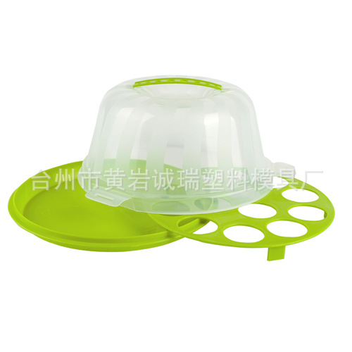 PP材质透明塑料蛋糕盒点心盒西点烘焙包装盒8寸圆形可重复使用