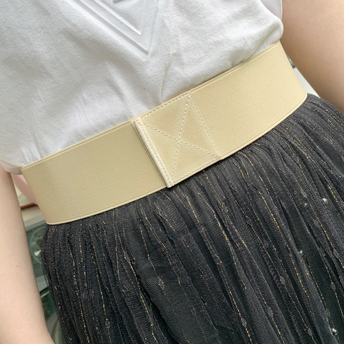 New 6CM Magic Tape Dance Waistband Elastic Waist Belt Simple and Versatile Skirt Waist Cover Invisible and Hiding Decorative Belt