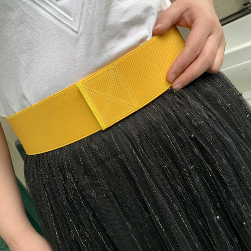 New 6CM Magic Tape Dance Waistband Elastic Waist Belt Simple and Versatile Skirt Waist Cover Invisible and Hiding Decorative Belt