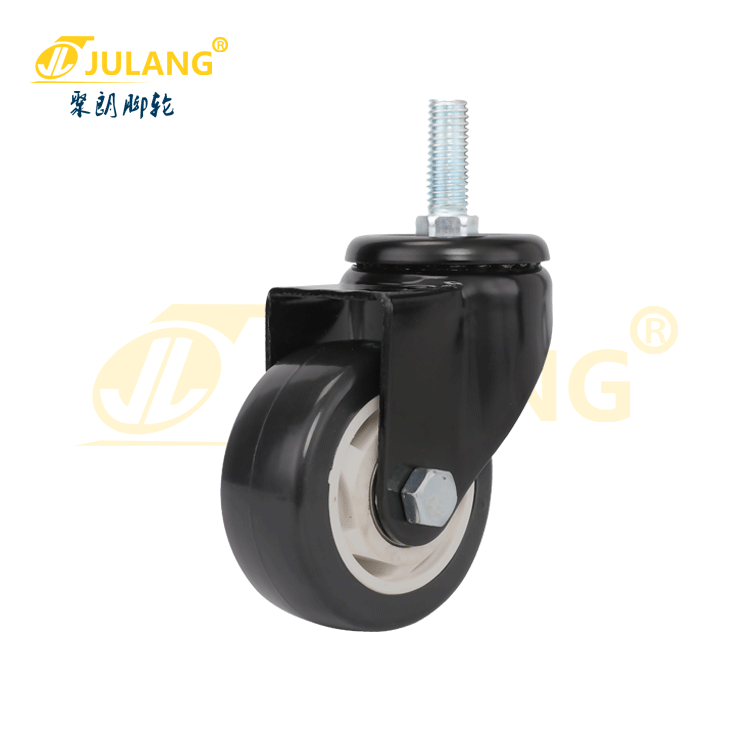 Rueda Giratoria Industrial de Poliuretano de 3, 4 y 5 Pulgadas con Freno para Carritos de Mano