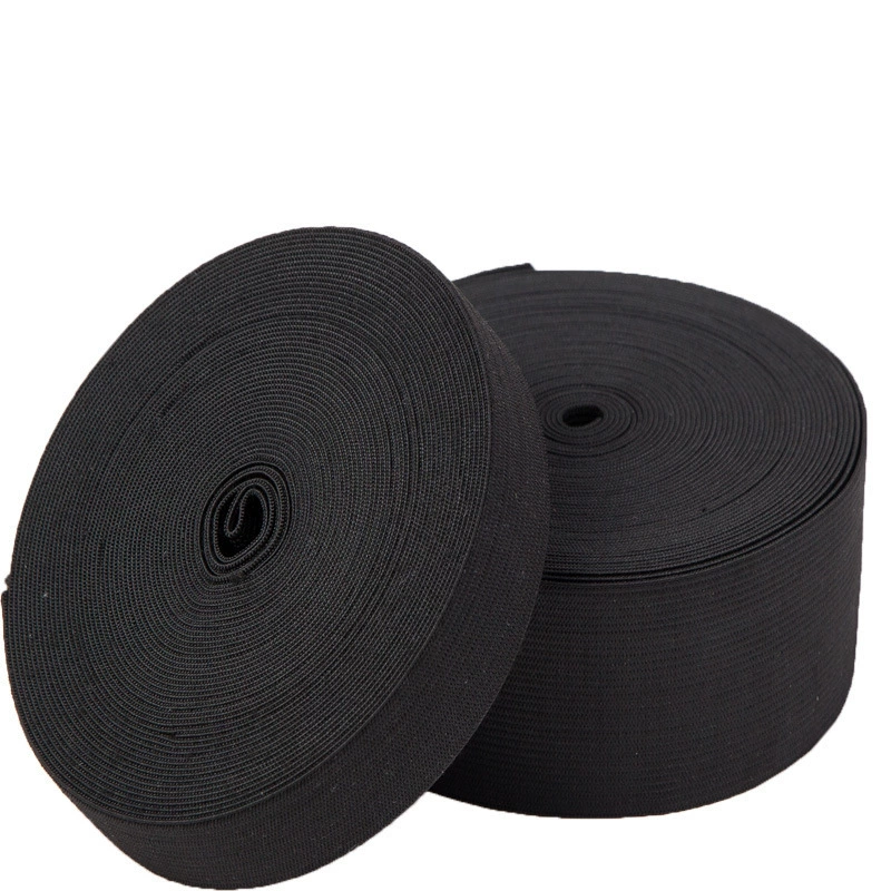 Black white tape, elastic warm jeans, on elastic band