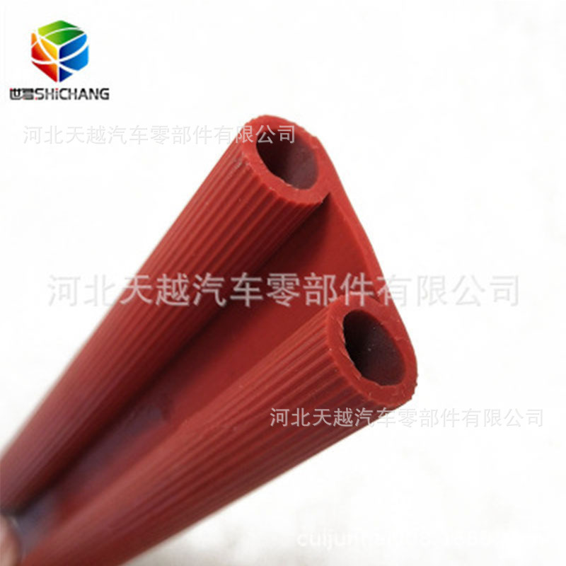 B型烤箱用硅胶条 彩色硅胶密封条 双孔硅胶条