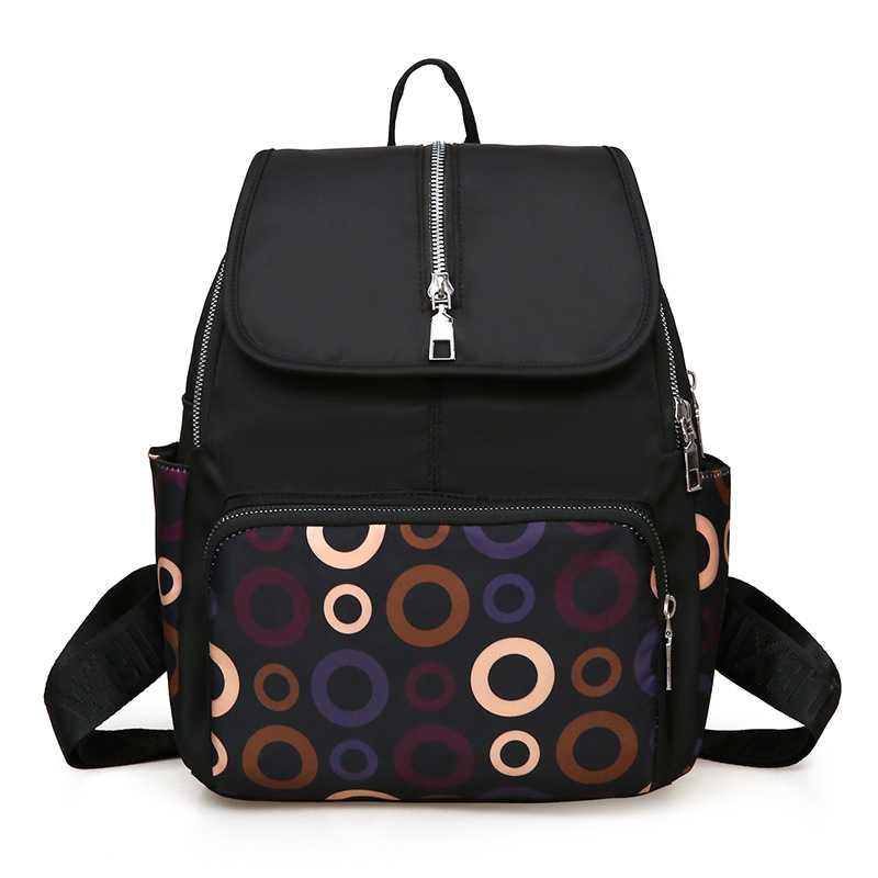 Estilo étnico chino de moda patrón impreso mochila de las mujeres de tela Oxford viaje de ocio ligero de gran capacidad mochila