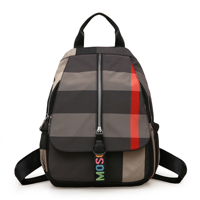 Mochila de tela Oxford para mujer 2020 primavera nuevo estilo coreano casual bolsa de lona pequeña mochila a cuadros estilo británico mochila