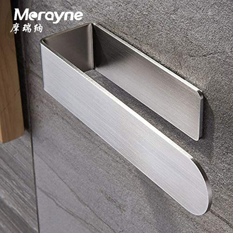 Cross-Border factory direct supply non-perforated towel rack stainless steel bathroom toilet rack set bathroom towel bar