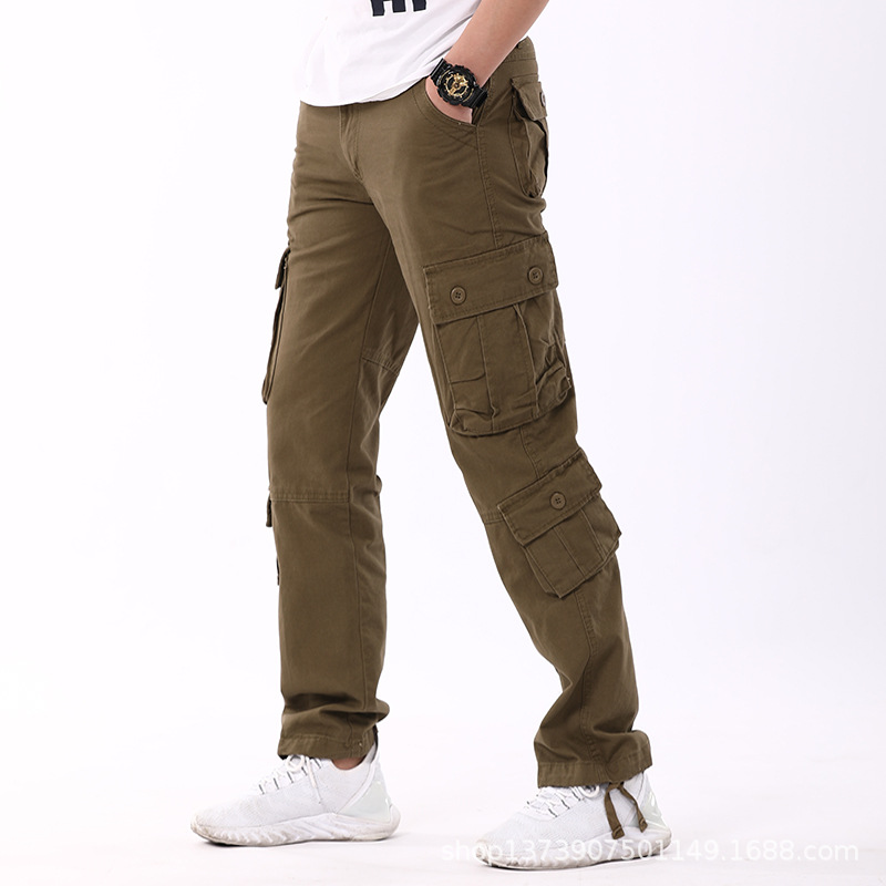 Suministro directo de fábrica de pantalones casuales de primavera y otoño de 2025 para hombres, pantalones de bolsillo múltiples para hombres, pantalones casuales para hombres con bolsillos múltiples, los hombres pueden vender al por mayor