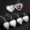 Photo frame heart-shaped, pendant, silver necklace, new collection