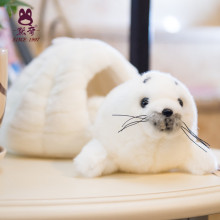 默奇小海豹雪洞公仔超柔毛绒玩具极地海洋馆可爱娃娃宝宝生日礼物