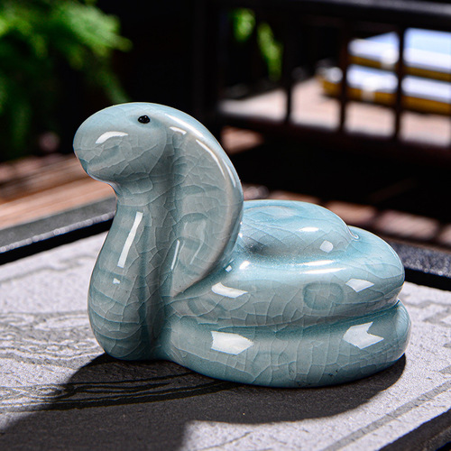 Ceramic Ru kiln boutique tea pet opening piece 12 zodiac tea ceremony ornaments tea play opening piece gift tea pet